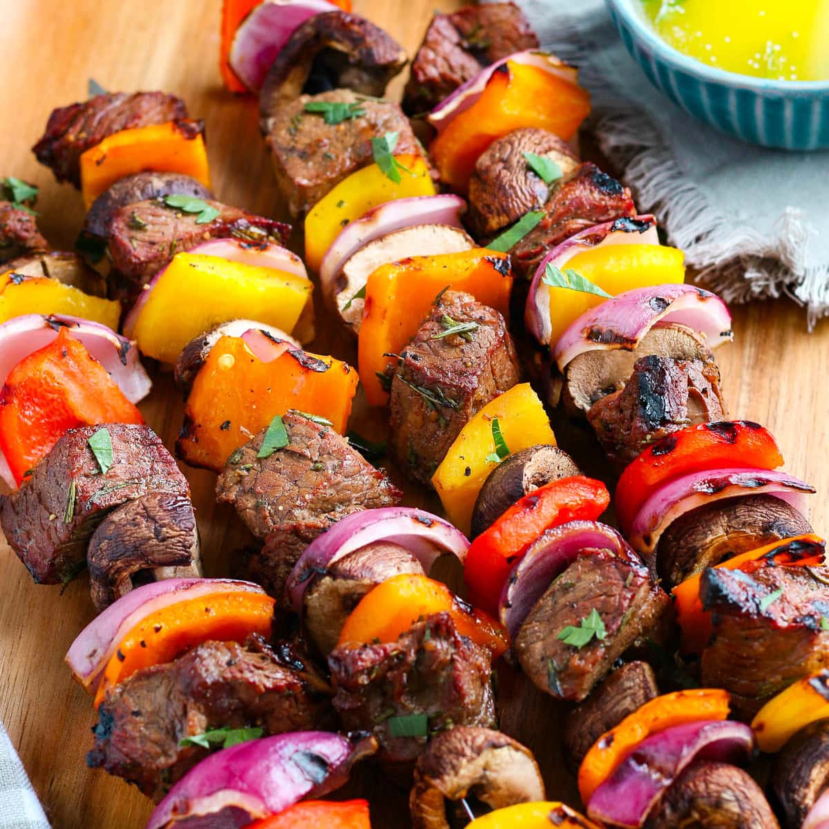 Thịt bò mềm kabobs shashlik minacookie