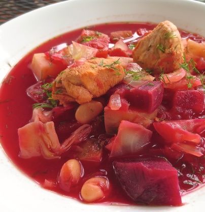 Gà và rau borscht